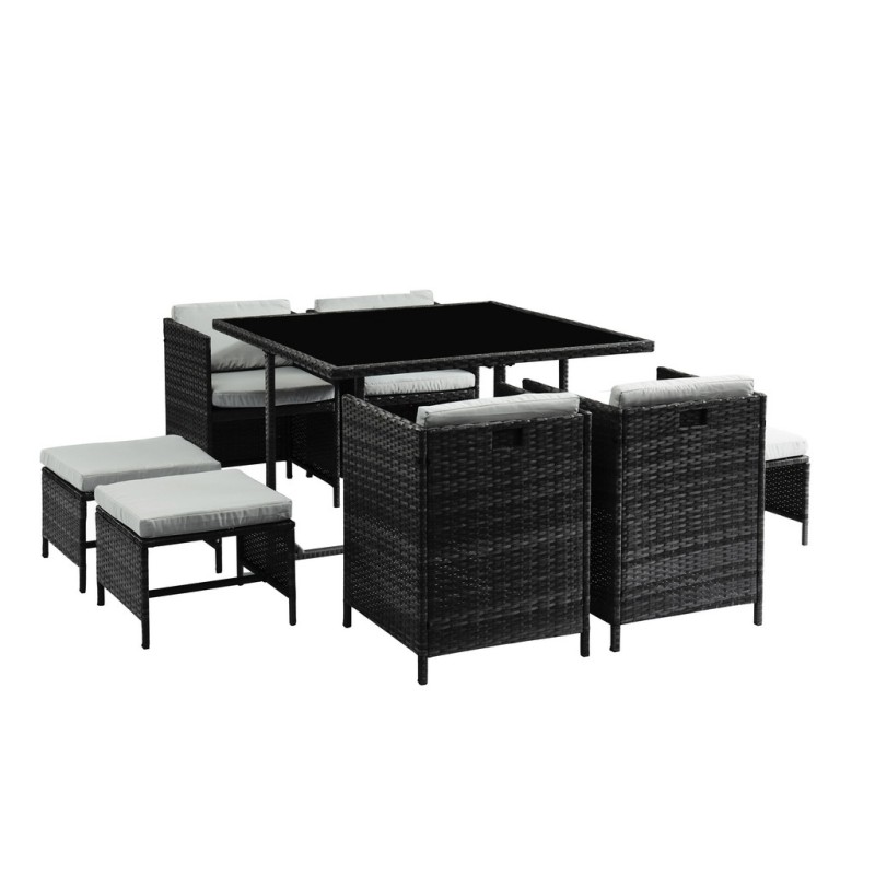 CARIOCA2 Salon de jardin noir