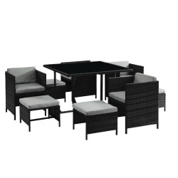 CARIOCA2 Salon de jardin noir
