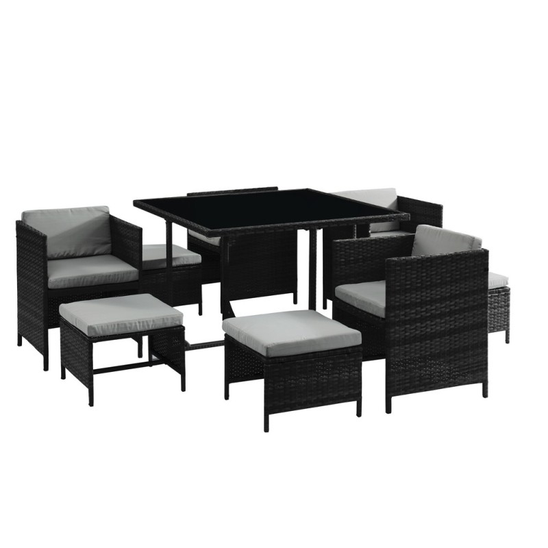 CARIOCA2 Salon de jardin noir