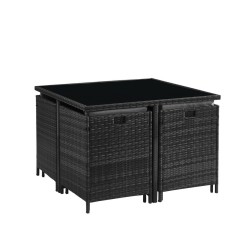 CARIOCA2 Salon de jardin noir