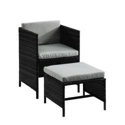 CARIOCA2 Salon de jardin noir