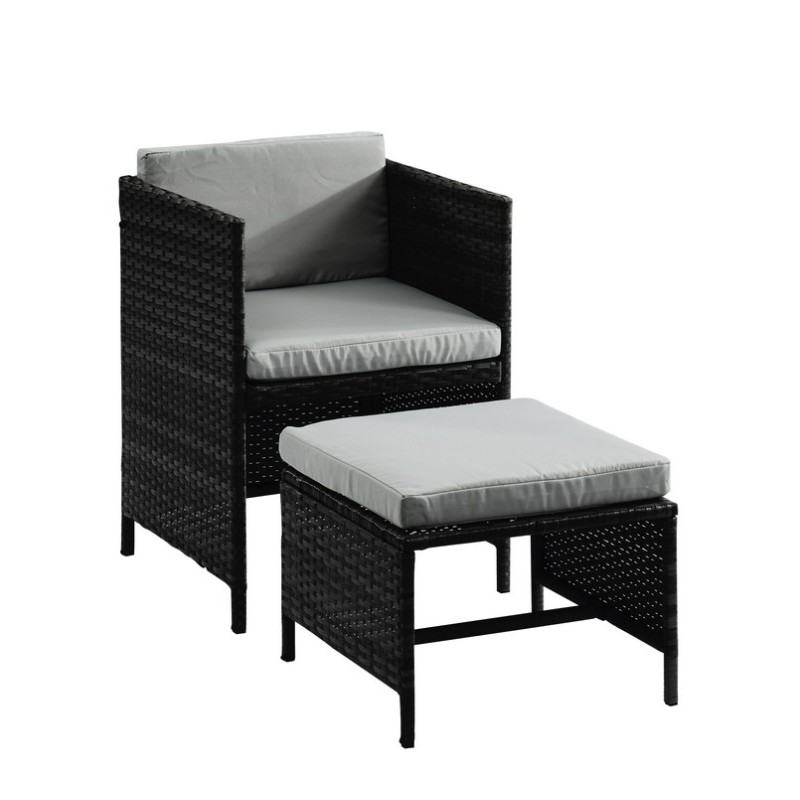 CARIOCA2 Salon de jardin noir