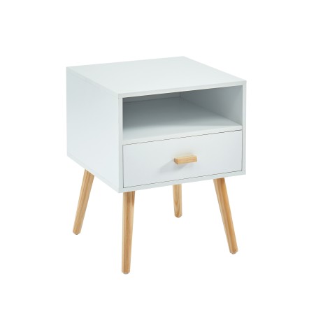 Table de chevet ULOS Blanc 1 Tiroir 1 Niche - L40cm