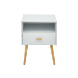 Table de chevet ULOS Blanc 1 Tiroir 1 Niche - L40cm