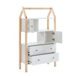 Commode TINY blanc 2 portes 2 tiroirs