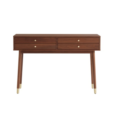 Console MARCELLO Bois de noyer 4 tiroirs - L120cm