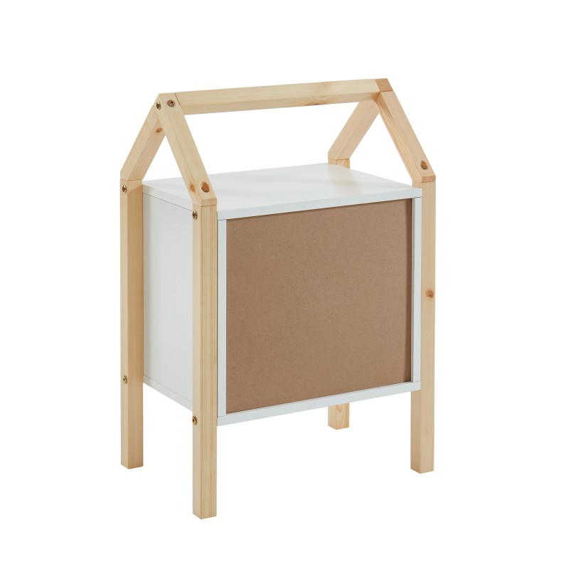 Table de chevet TINY blanc 2 tiroirs