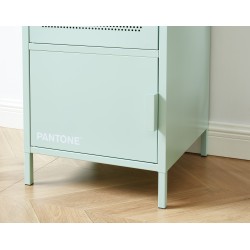 PANTONE Vestiaire en métal Vert Menthe 2 portes, 2 étagères