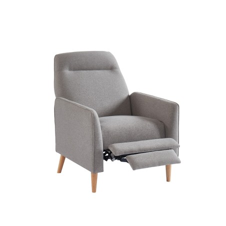 Fauteuil JOSEPH tissu gris inclinable
