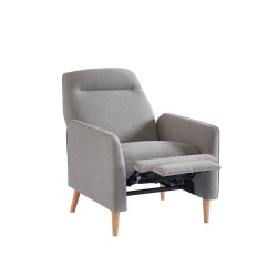 Fauteuil JOSEPH tissu gris inclinable