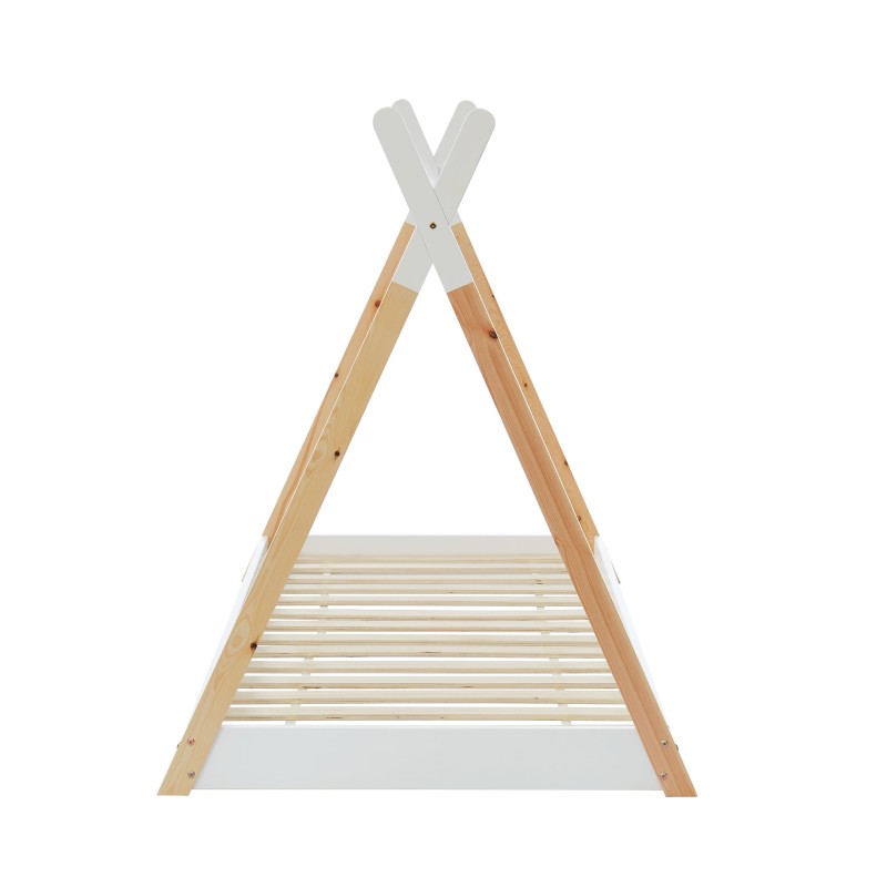Lit enfant tipi TINY Bois Massif de pin naturel 90x190cm