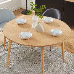 Table à manger ORATELLOplacage chêne 120cm