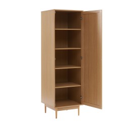Armoire AMANA effet chêne et cannage rotin 1 porte h180cm