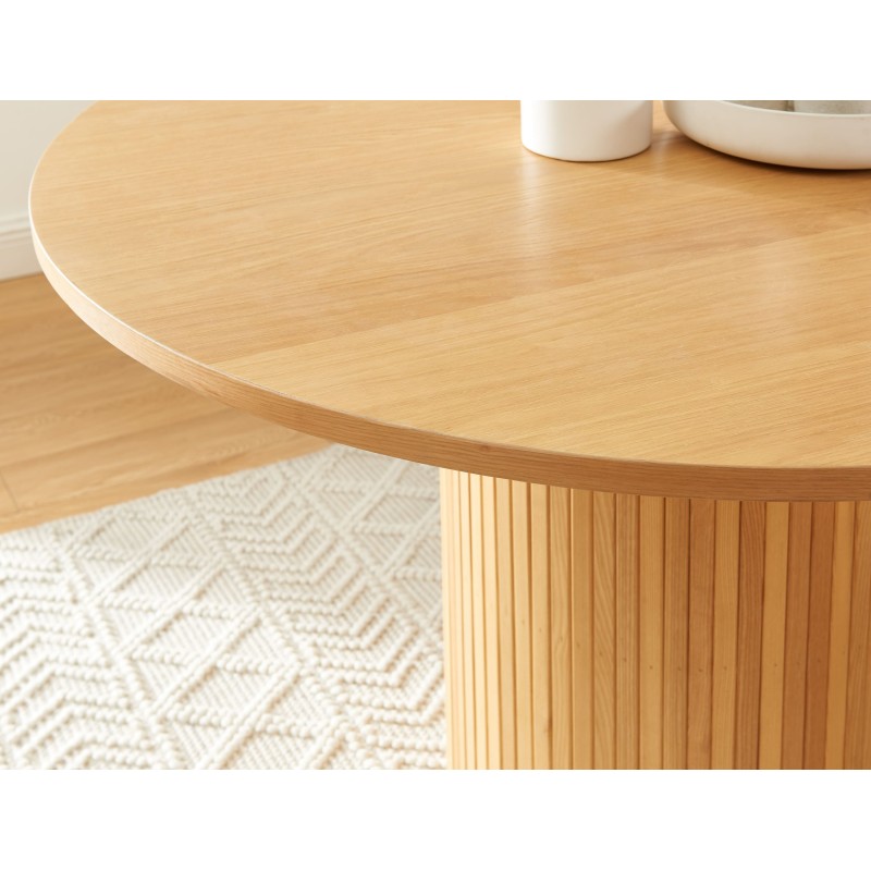 Table à manger ERNEST placage chêne 120cm