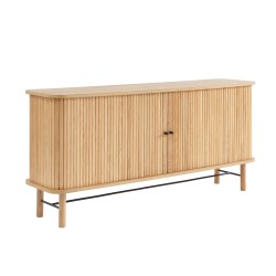 Buffet ERNEST 2 portes coulissantes 6 niches Bois, L160cm