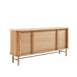 Buffet ERNEST 2 portes coulissantes 6 niches Bois, L160cm