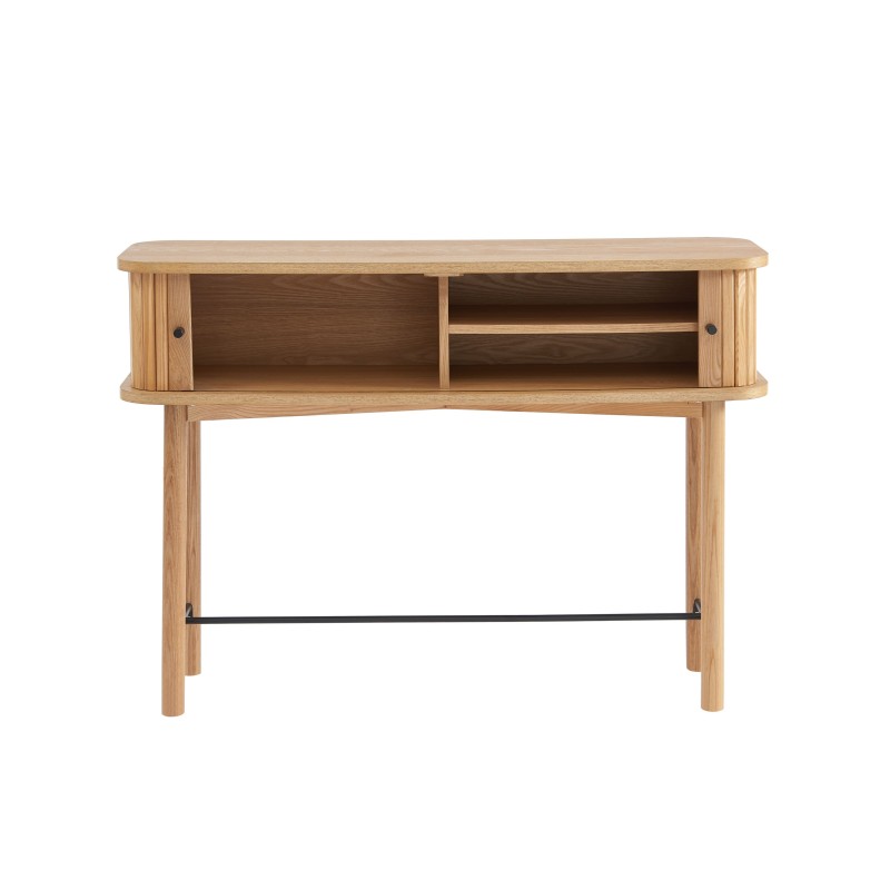 Console ERNEST 2 portes coulissantes 3 niches Bois, L110cm