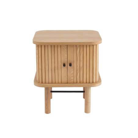 Table de chevet ERNEST 2 portes coulissantes 2 niches Bois, L45cm