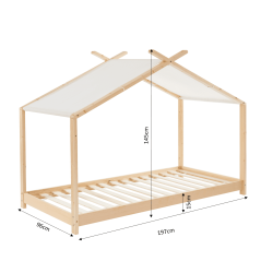 Lit tente TINY pin massif 90x190 sommier inclus