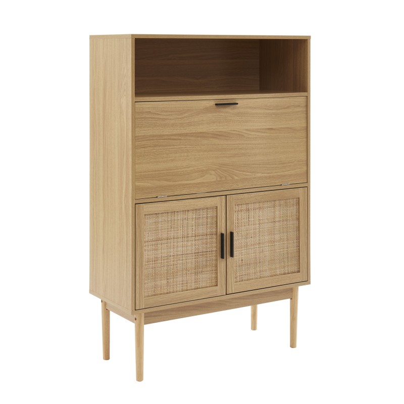 Secrétaire AMANA cannage rotin l90 cm