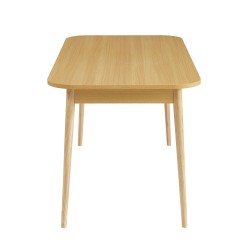 Table à manger MACARON effet chêne avec tiroir