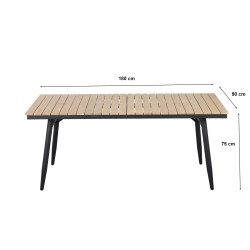 Table de jardin ALBA en bois d'acacia FSC180 cm