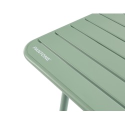 Table de jardin PANTONE en acier vert menthe 160x190 cm