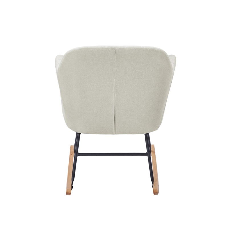 Fauteuil ELSA tissu beige rocking chair