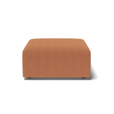 Pouf MILO tissu rouille 1 place