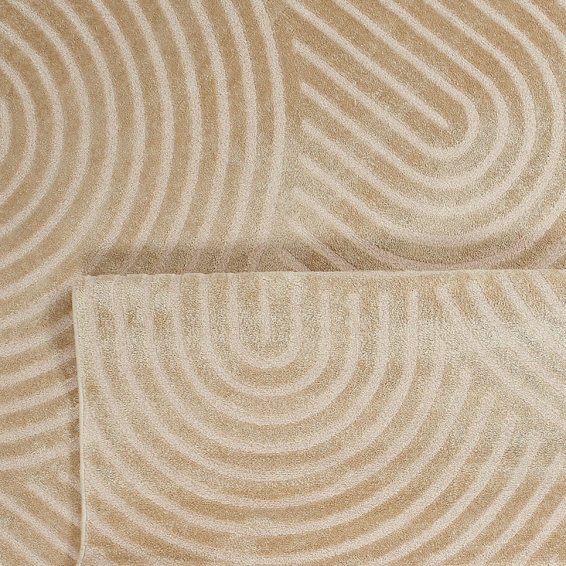 Tapis Olga beige motif arc en ciel 120x160 cm