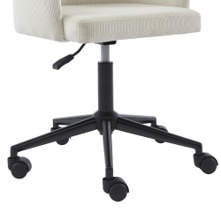 Fauteuil BARNABE en velours côtelé beige