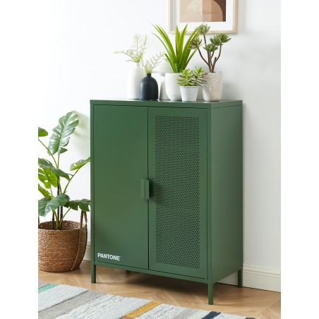 Buffet PANTONE métal vert olive h100cm