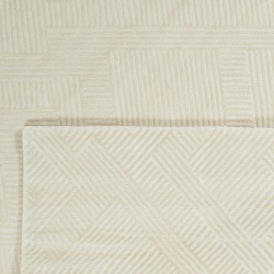 Tapis Olga crème motif linéaire 80x300 cm