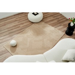 Tapis Olga beige motif linéaire 80x300 cm