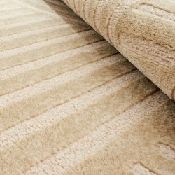 Tapis Olga beige motif en relief 80x150 cm