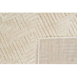 Tapis Ella crème motif labyrinthe 80x150 cm