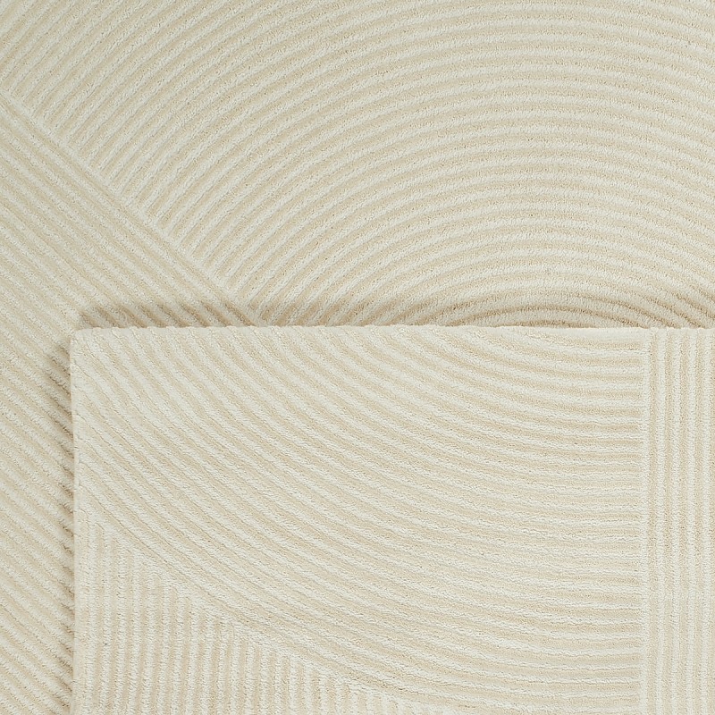 Tapis Olga crème motif géométrique 80x150 cm