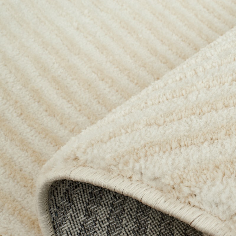 Tapis Olga crème motif géométrique 80x150 cm