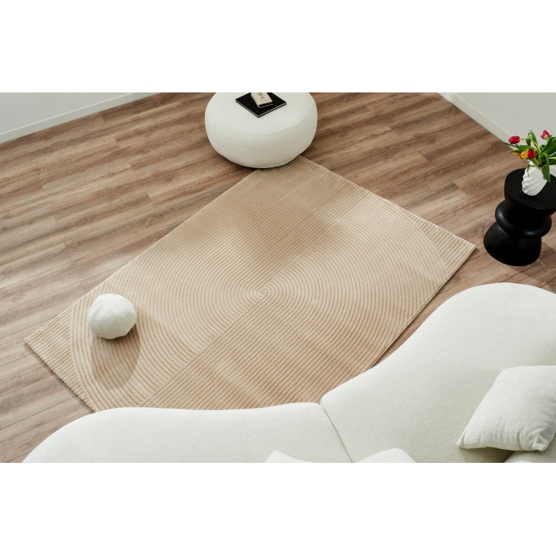 Tapis Olga beige motif géométrique 160x230 cm