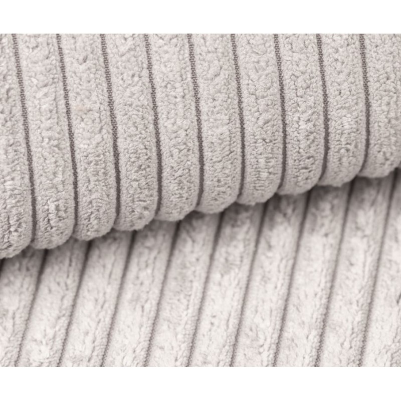 Canapé d'angle MIRA convertible et réversible velours côtelé beige 4 places