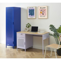 Bureau PANTONE métal lilas 120cm