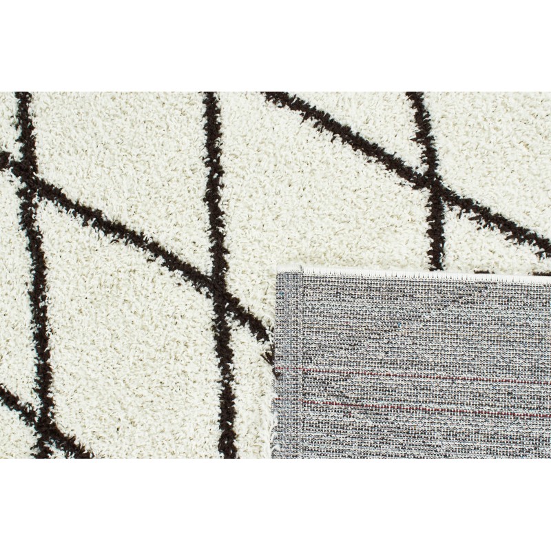 Tapis THEA crème motif losange 200x280 cm