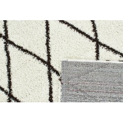 Tapis THEA crème motif losange 160x230 cm