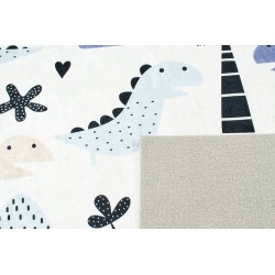 Tapis NOE bleu motif dinosaures 160x230 cm