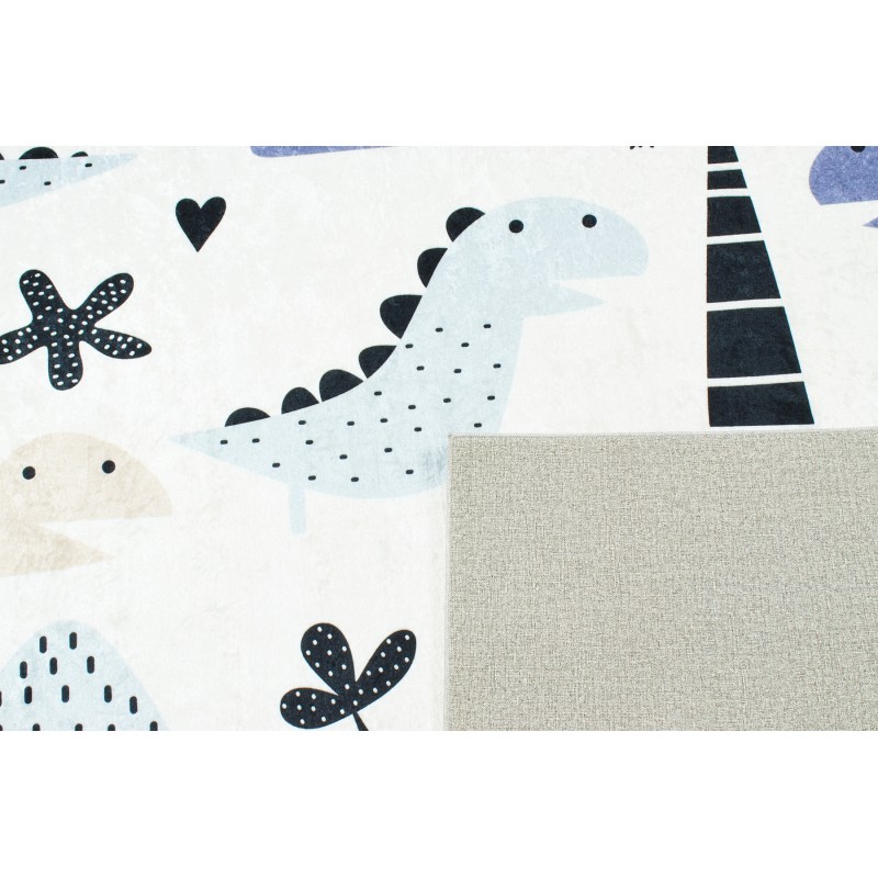 Tapis NOE bleu motif dinosaures 160x230 cm
