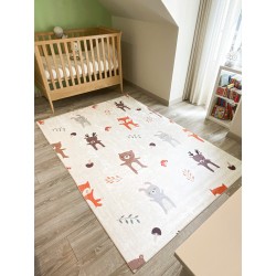 Tapis NOE crème motif animaux 80x150 cm