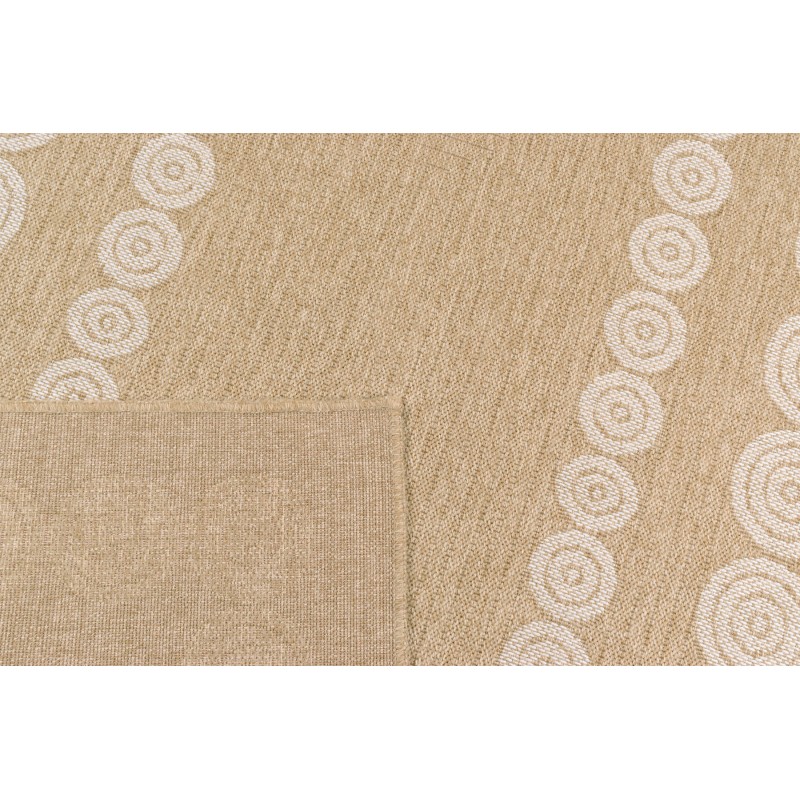Tapis MALLORCA marron et blanc aspect jute 200x290cm