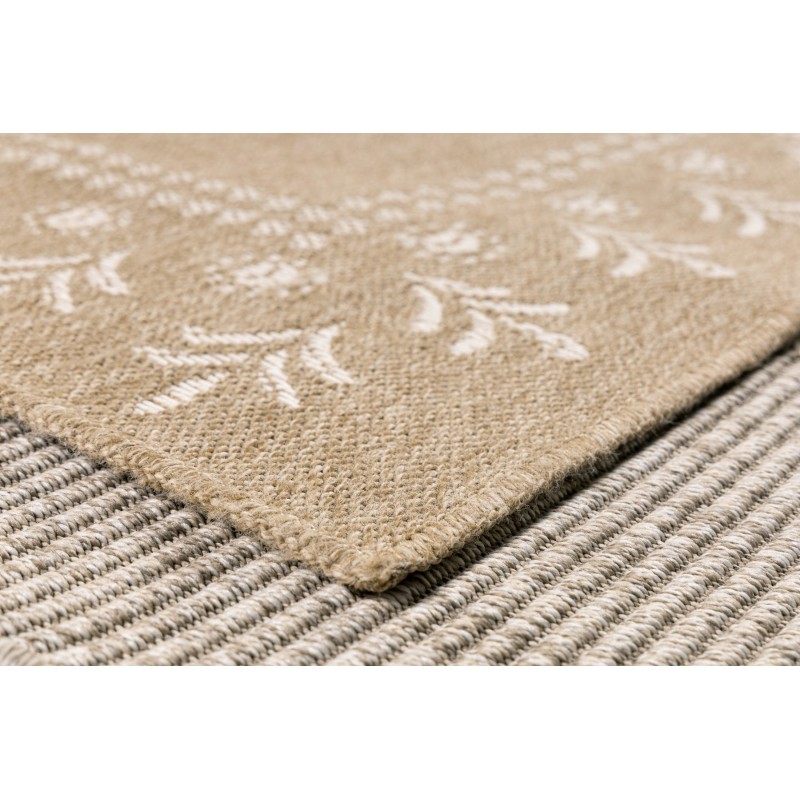 Tapis PONZA marron et blanc aspect jute 160x230cm