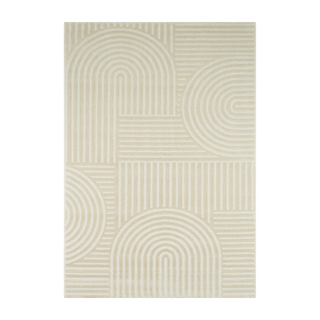 Tapis OLGA crème motif en relief 80x150 cm