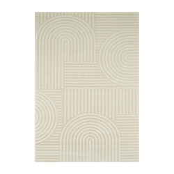 Tapis OLGA crème motif en relief 80x300 cm